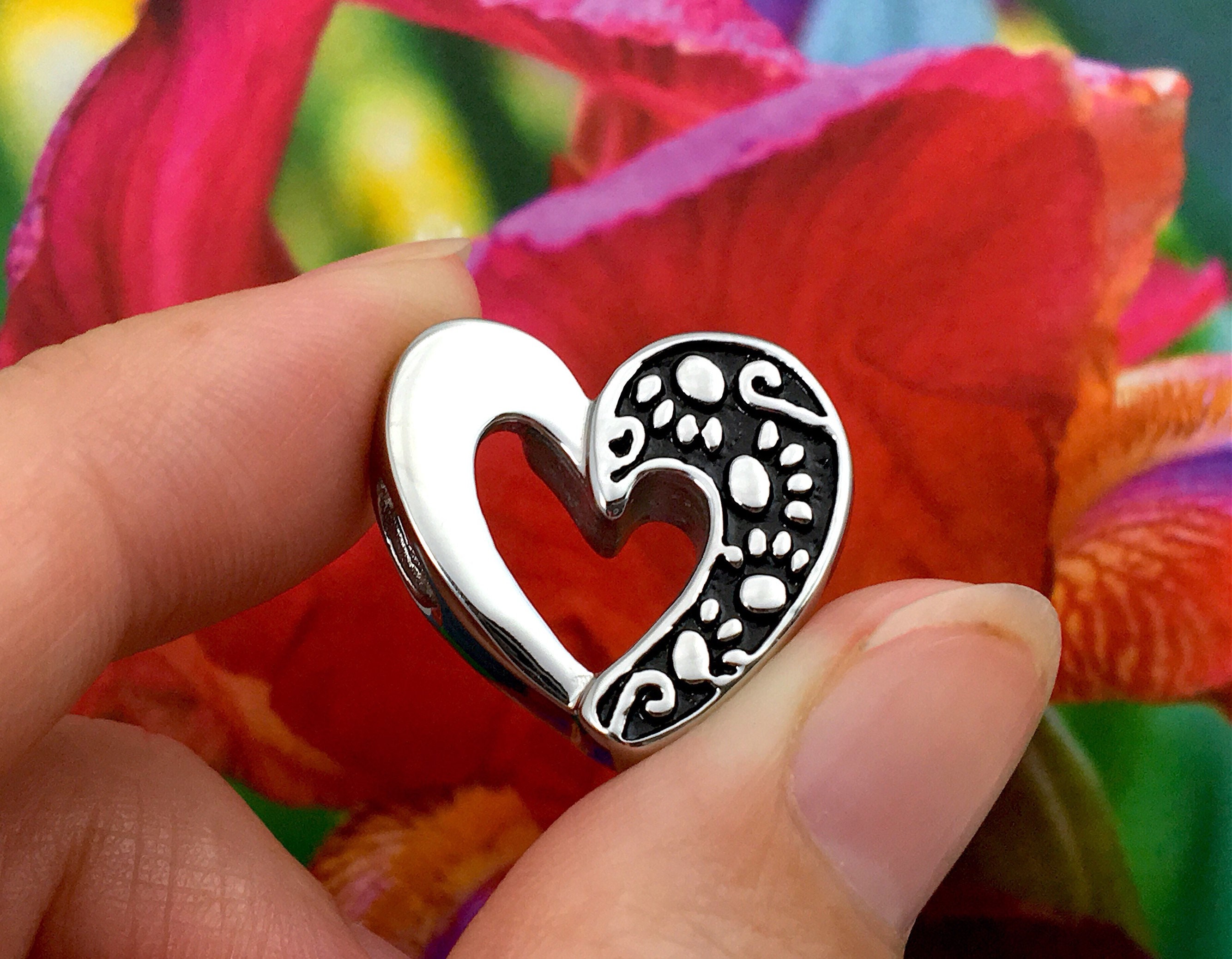 Urn Pawprints on My Heart Cremation PENDANT or NECKLACE Holds Cremains ...