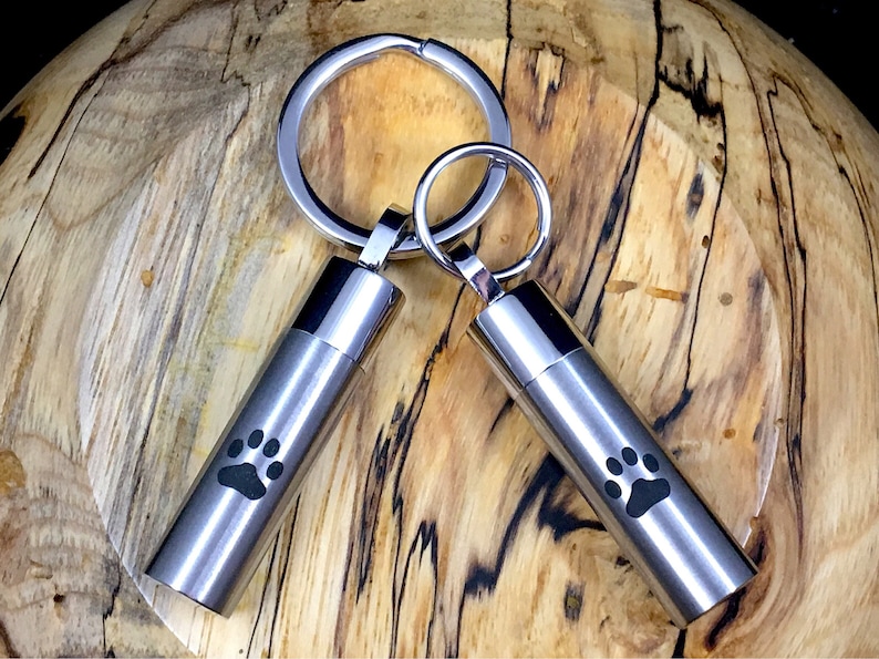 Urn Paw Print Vial Cremation PENDANT or NECKLACE Holds Cremains Ashes ...