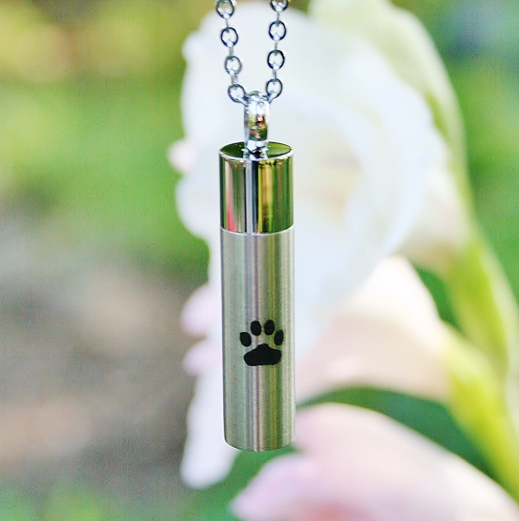 Mens Pet Cremation Jewelry LARGE VIAL for Ashes Urn Necklace Ash ...