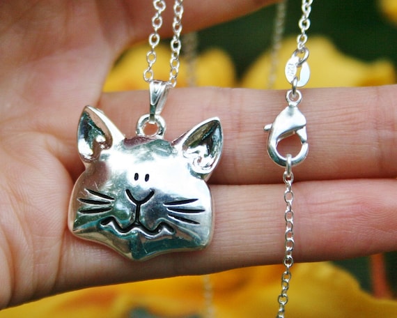 Cat Mom Cat Head Charm Sterling Silver Cat Mom Cat Head Charm Sterling Silver