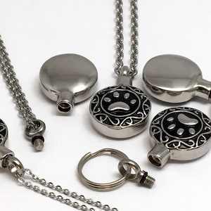 Celtic Paw Print Pet Cremation Jewelry for Ashes Urn Necklace Ash ...