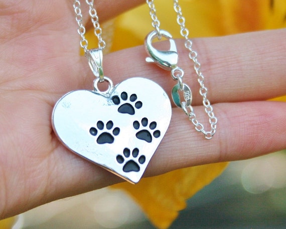 Love Has 4 Paws Heart Necklace Love Has 4 Paws Heart Necklace