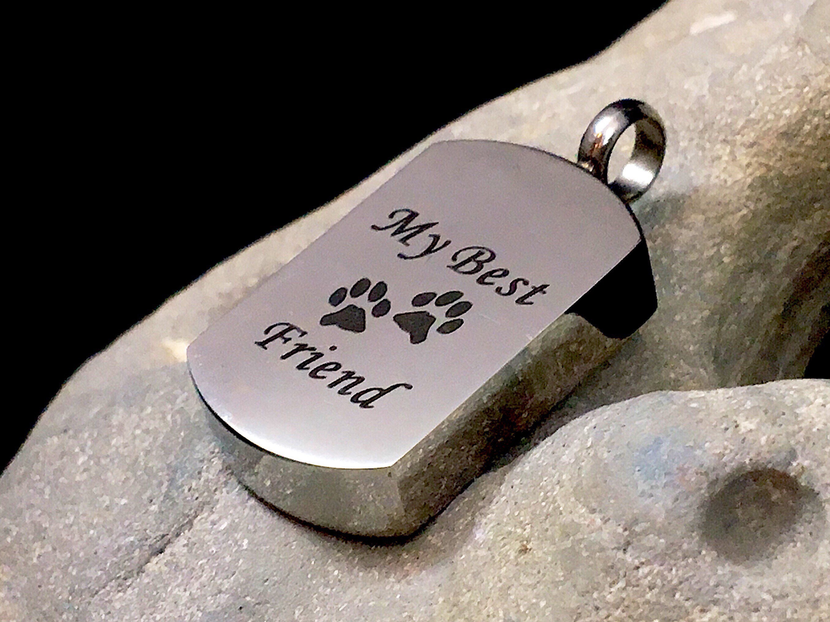 Mens Paw Print Pet Cremation Urn PENDANT OR NECKLACE Ash Jewelry for ...