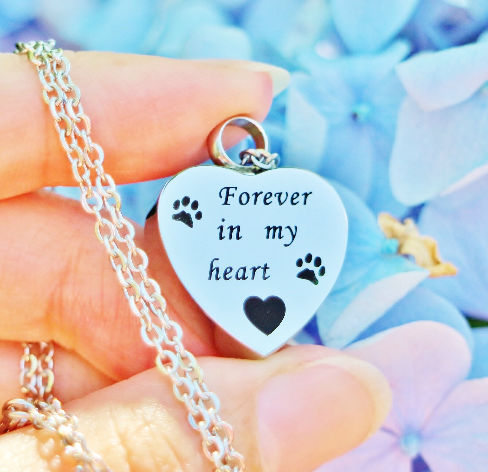 Forever in My Heart Pet Cremation Jewelry for Ashes Urn Necklace Ash ...