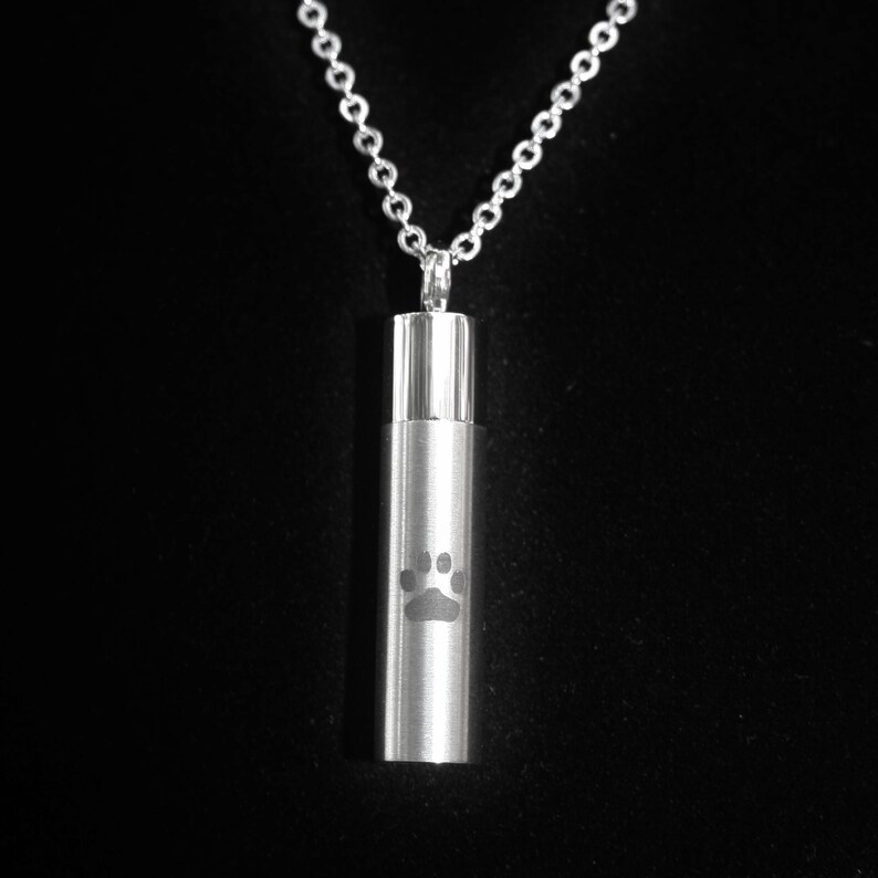 Mens Pet Cremation Jewelry LARGE VIAL for Ashes Urn Necklace Etsy