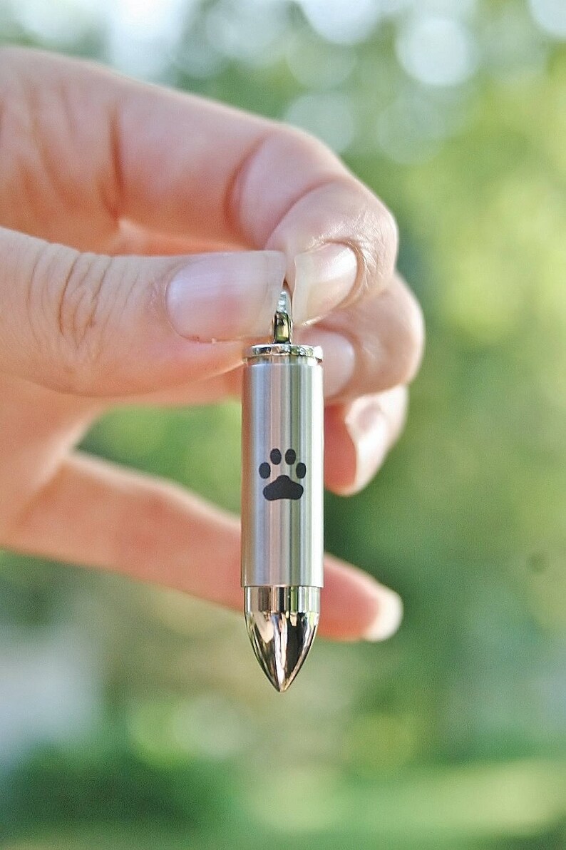 2nd Shot Round Bullet Secret Compartment Necklace Or Keychain – Cremation Urn Keepsake