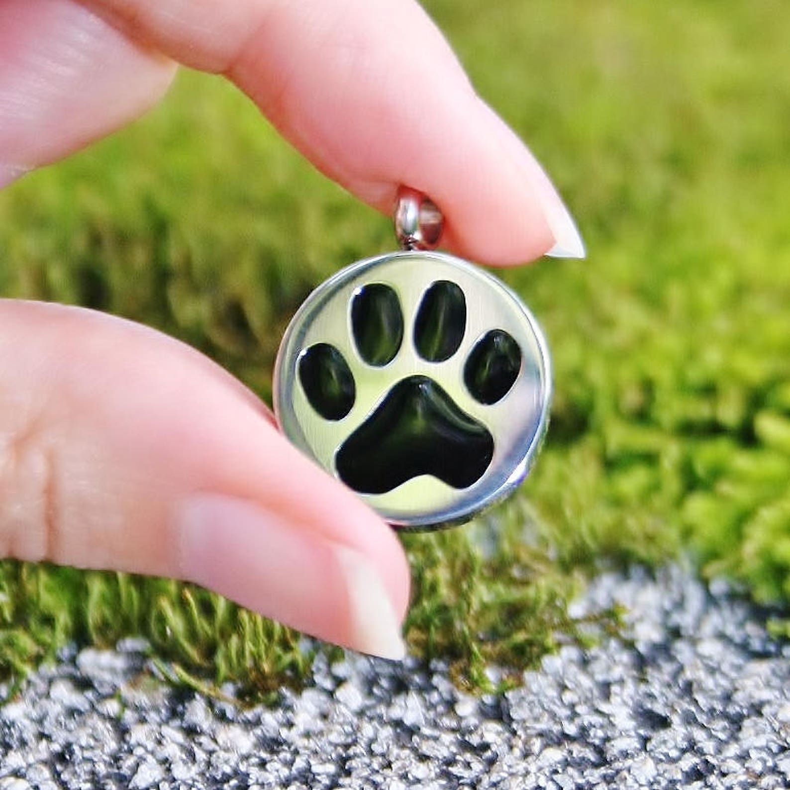 Paw Print Pet Cremation Jewelry for Ashes Urn Necklace Ash Pendant Dog ...