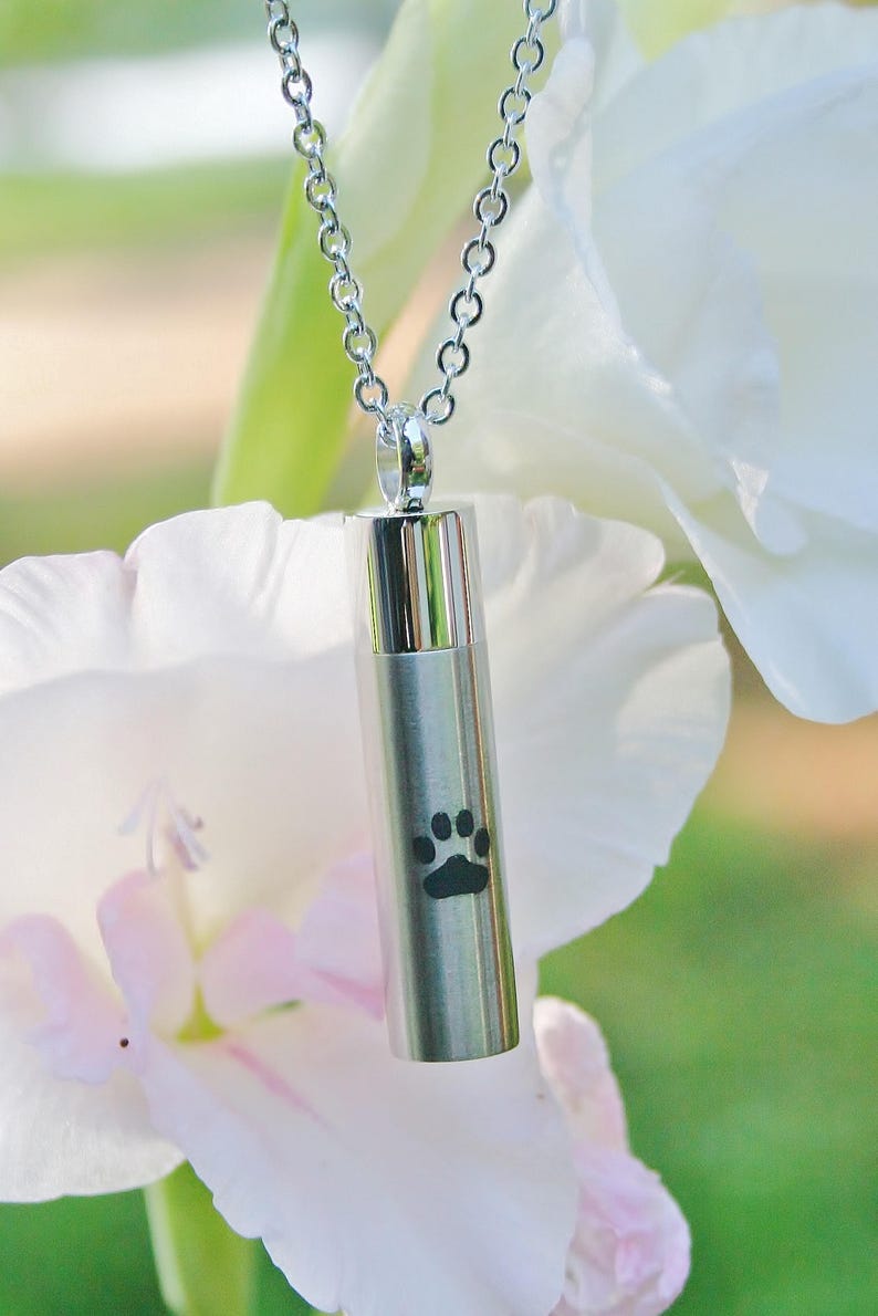 Mens Pet Cremation Jewelry LARGE VIAL for Ashes Urn Necklace Etsy