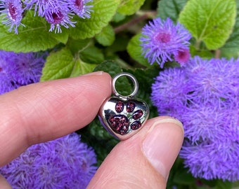 Minicremation Pet Ashes Necklace - Paw Print Keepsake Pendant For Cat Or Dog Cremains, Stainless Steel - View #6