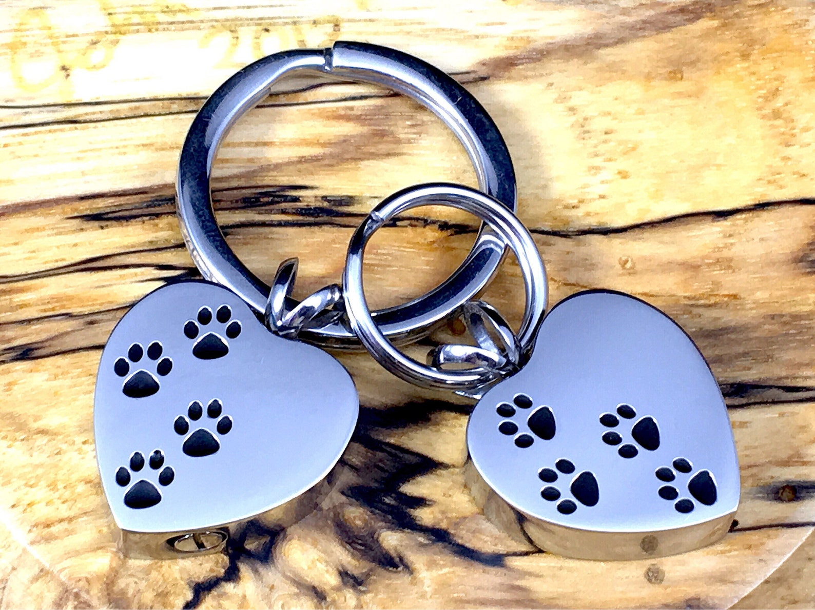 Urn 4 Paws on My Heart Cremation PENDANT or NECKLACE Holds Cremains ...