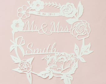 Summer Wedding Papercut - Wildlife papercut art - Wedding Anniversary Papercut - 1st Wedding Anniversary Gift