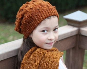 Dragon Tears hat -KNITTING PATTERN only -6 sizes