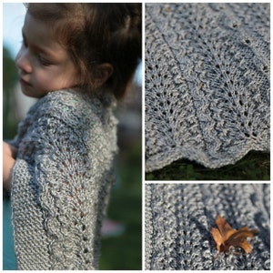 Ella My Love - KNITTING PATTERN - baby, child, toddler, adult size blanket throw bedspread afghan lace cables
