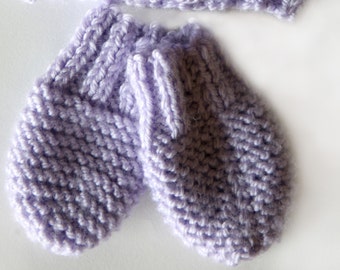KNITTING PATTERN baby mittens - newborn, baby girl, baby boy (0-3, 3-6, 6-12 months)