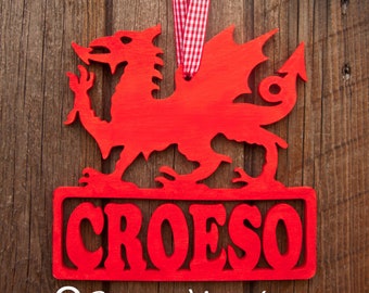 /'CROSEO/'WELSH LANGUAGE WALL ART STICKER DECALKITCHEN//HALLWAY//LIVING ROOM