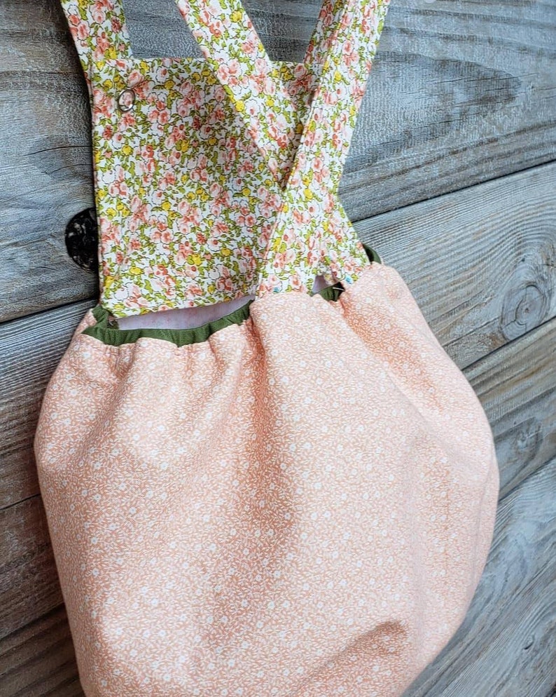 Adorable Orange Flowered Romper Handmade Baby Shower Gift