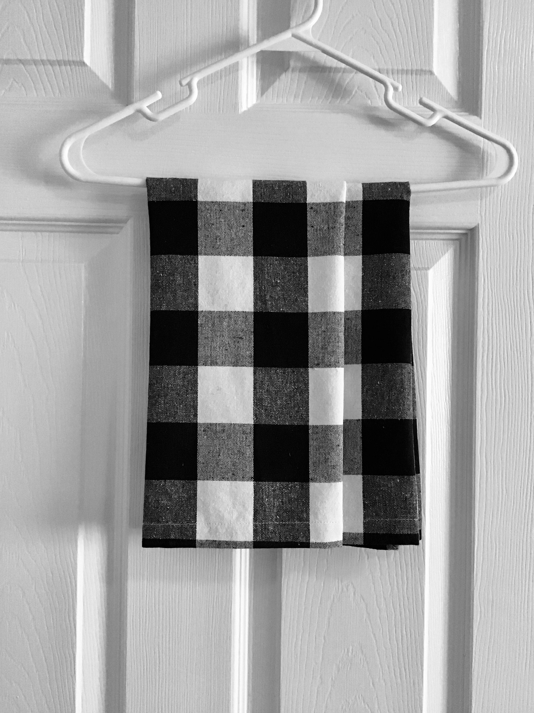 Buffalo Check Towels / French Country Kitchen / Red Check / Cabin Decor /  Rustic Decor / Red White Kitchen / Tartan Tea Towels 
