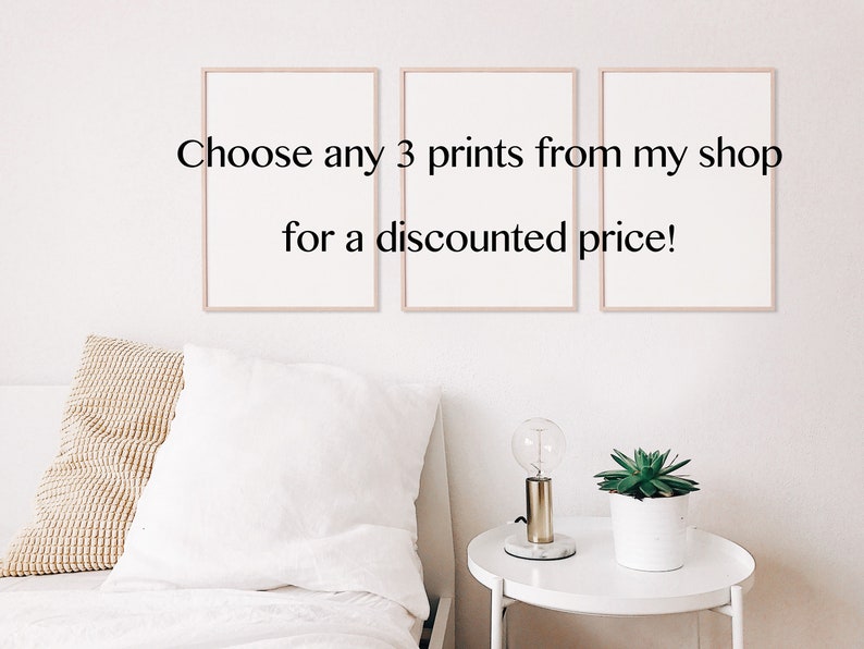 Print Set of 3 Discounted Print Set Personalized Wall Decor Etsy