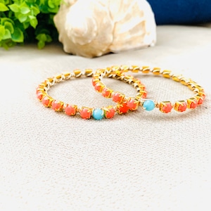 Bangles Bracelets - Stackable Bracelets - Women’s Orange Bangles -