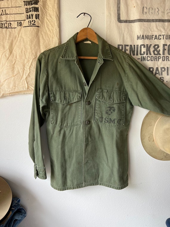 1960s Vietnam War OG-107 USMC Jacket - Small