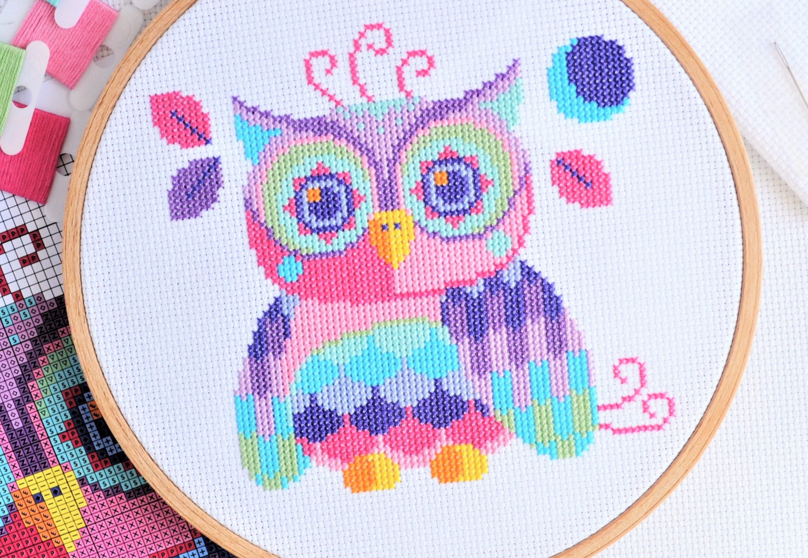 Free Owl Cross Stitch Pattern – The World in Stitches