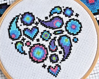 PAISLEY CARDS   CROSS  STITCH PATTERN  ONLY   ALS  RP 