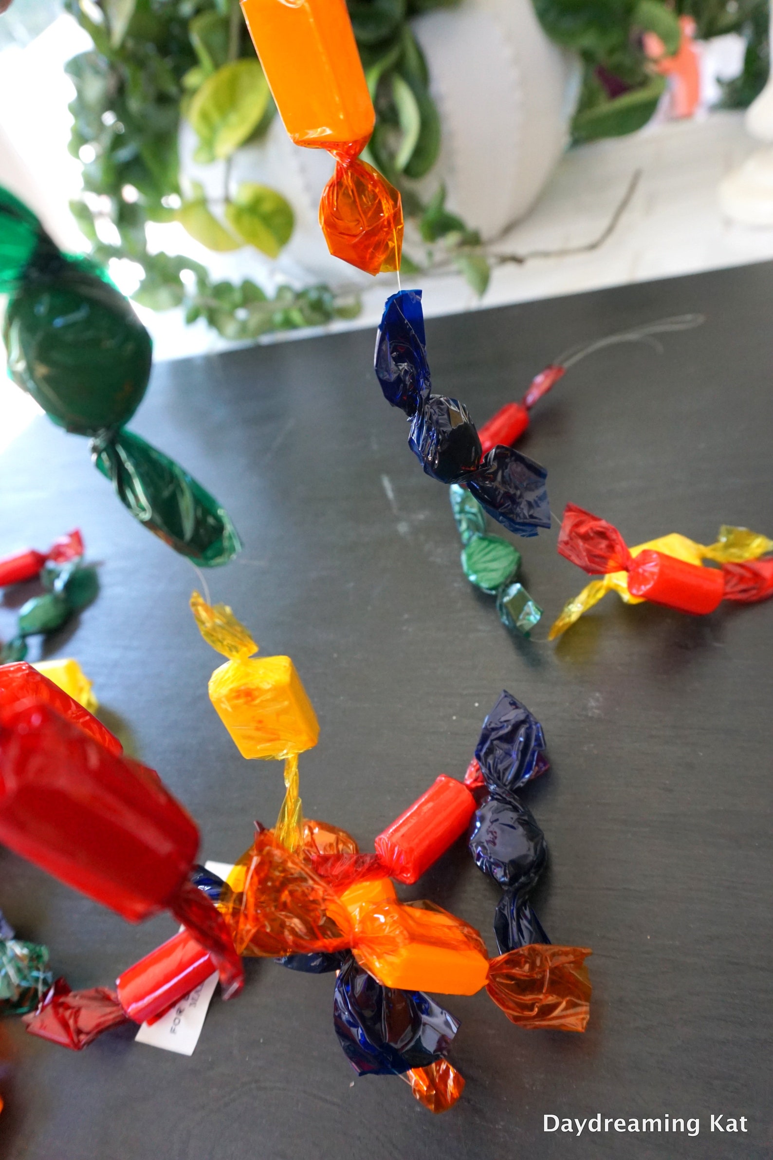 Christmas Garland with Wrapped Candy Vintage Made in Hong Etsy