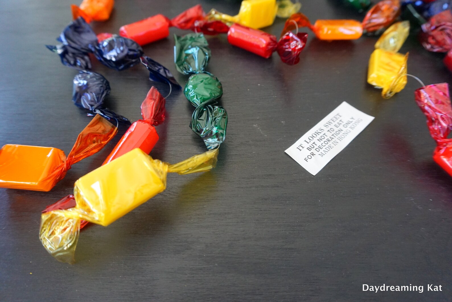 Christmas Garland with Wrapped Candy Vintage Made in Hong Etsy