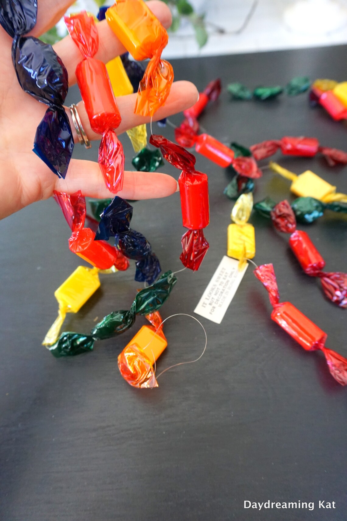 Christmas Garland with Wrapped Candy Vintage Made in Hong Etsy