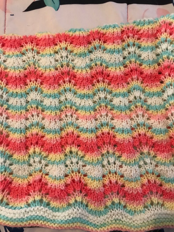 Rainbow colors baby blanket