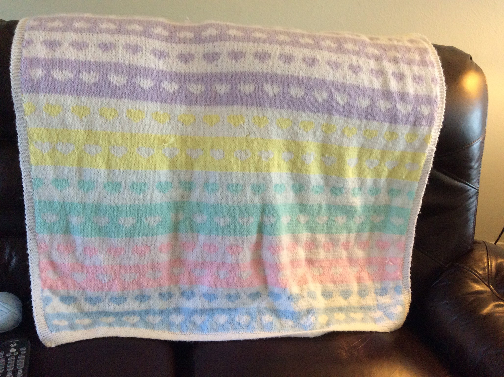 Reversible Hearts Baby Blanket
