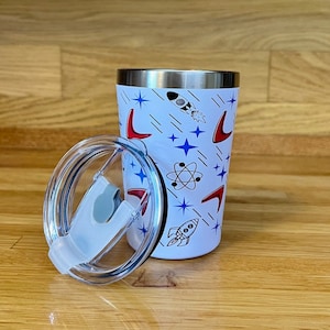 Atomic Age Stainless Steel Tumbler – Mid-Century Modern Rocket Cup