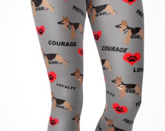 German Shepherd K9 Leggings or Capri's