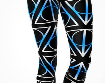Death Hallows Inspired Triangles & Circle Leggings Full Length or Capri Length  Size OS (4-10)