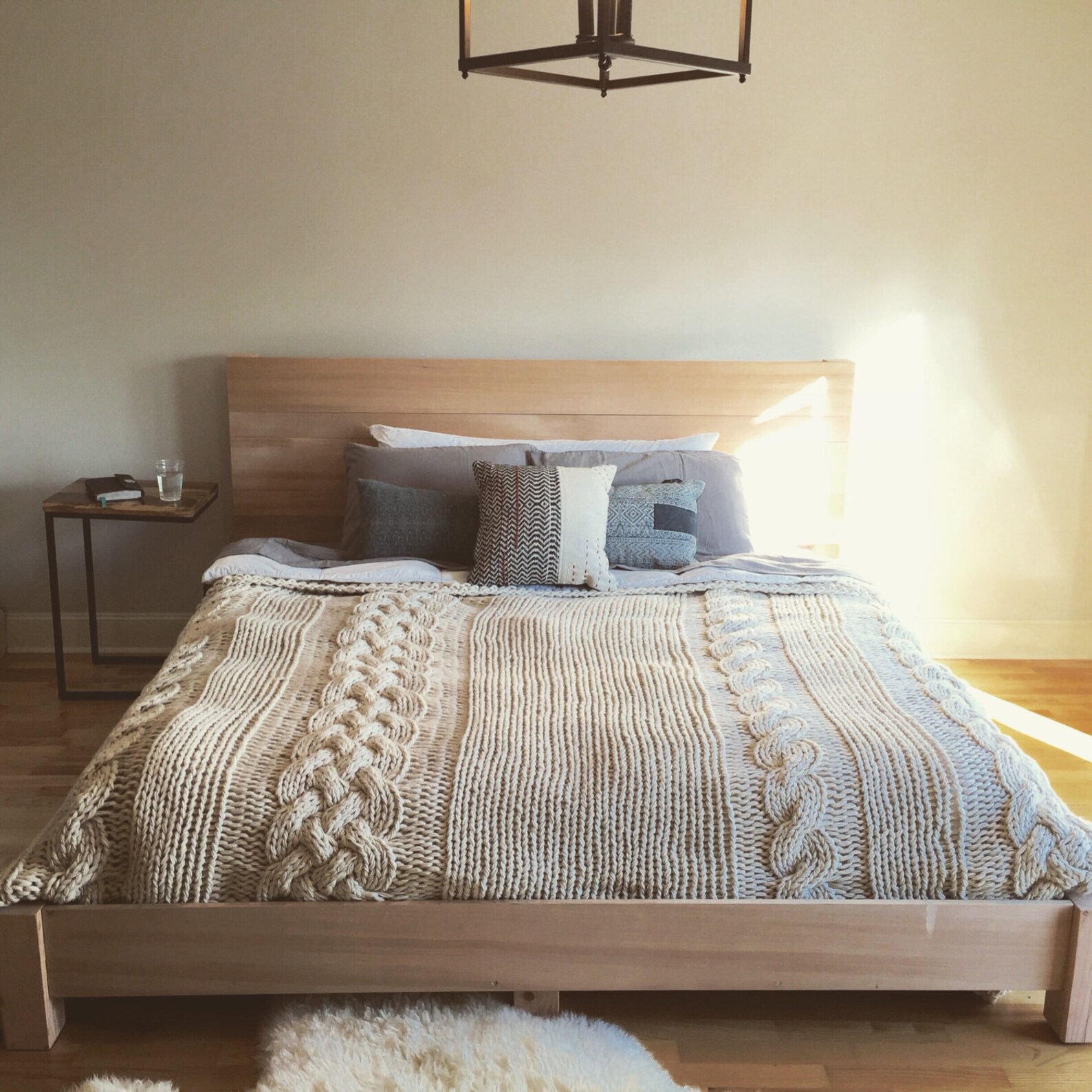 Giant Super Chunky Cable Knit King Size Blanket Etsy