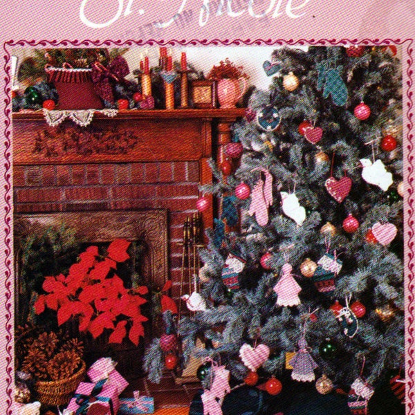 Christmas Ornaments, Appliqued Christmas Tree Skirt, Mantel Basket, 8 Charming Ornaments, Butterick 4256, Christmas Ornies, Sewing Pattern