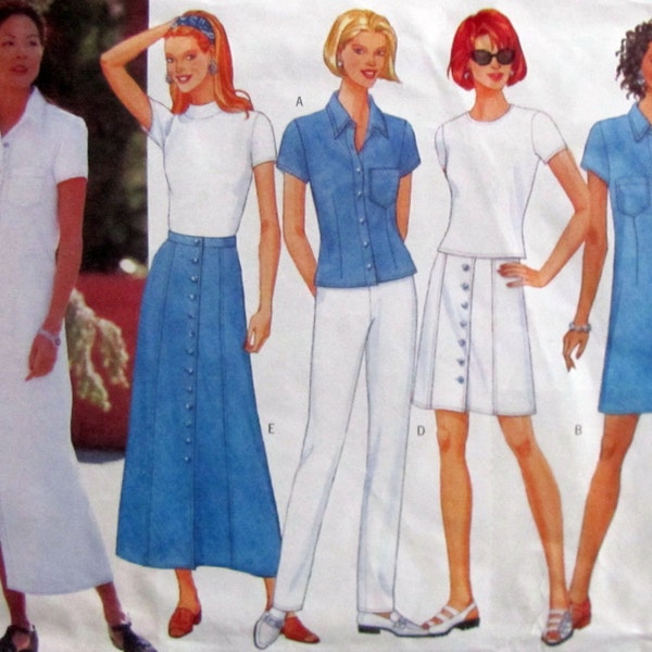 Plus tamaño pierde patrón, Butterick 4892, señoras señoritas falda pantalones de vestir y afilado de tapas costura patrón, queda suelto, chaqueta, pantalones