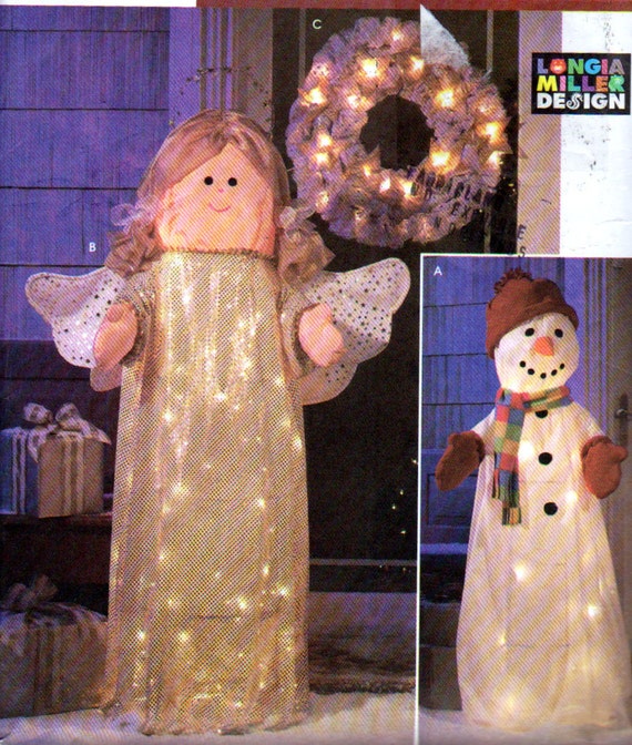Lighted Christmas Porch Or Yard Decorations Sewing Pattern Etsy