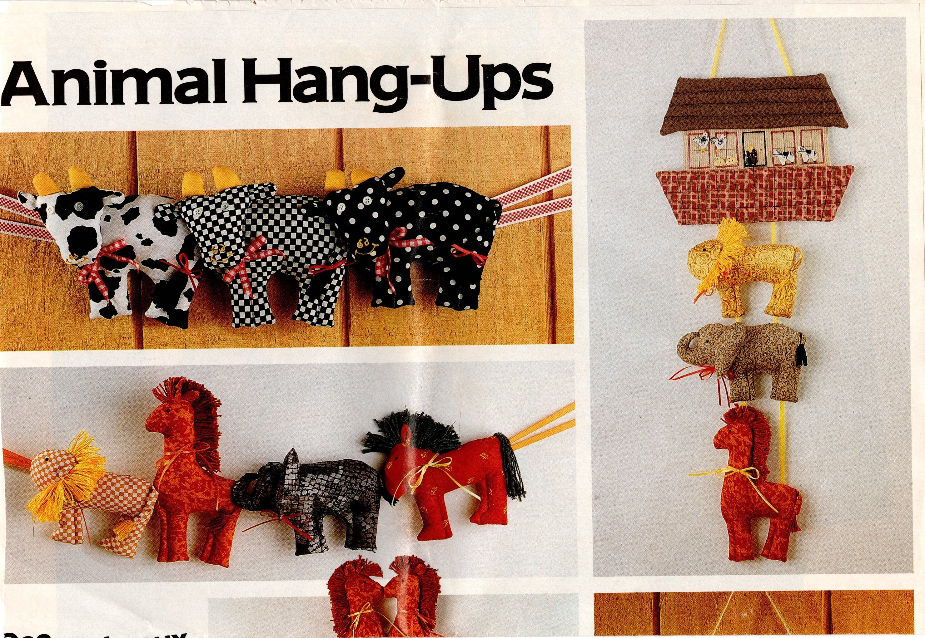 Animal Hang Ups, Mccalls 7053, Noahs Ark Wreath, Barnyard