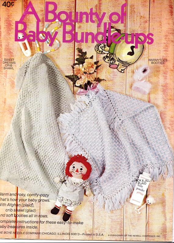 Broomstick lace baby blanket shop