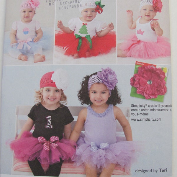 Simplicity 1956 - Babies Tutu Tutu's and Applique Pattern - Sizes 7 to 24 Pounds