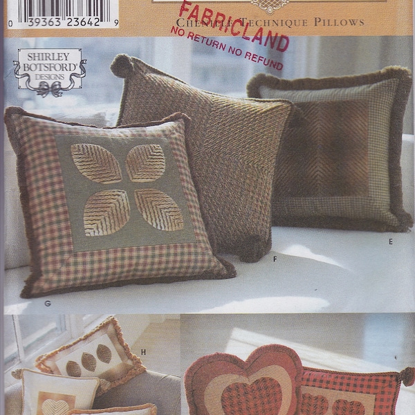 Simplicity 9044, Chenille Pillow Treatments  Pattern, Fringes and Tassels, Uncut, From 1999 Hearst Pillows, Rectangles, By Shirley Botsford