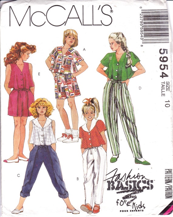 8228 McCalls SEWING Pattern Childs EASY Loose Fitting Shorts Seam Pockets UNCUT