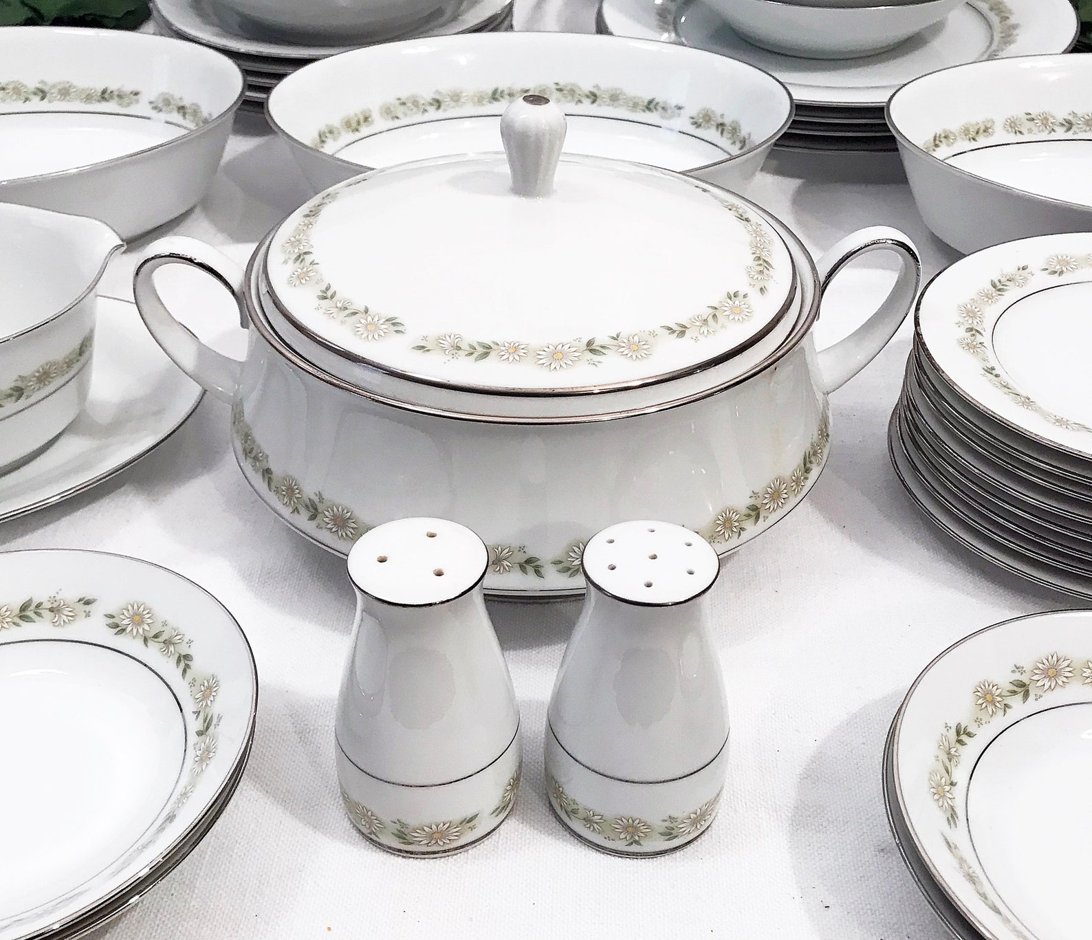 70's Noritake Trilby Fine China Dinnerware Set w Hostess Etsy