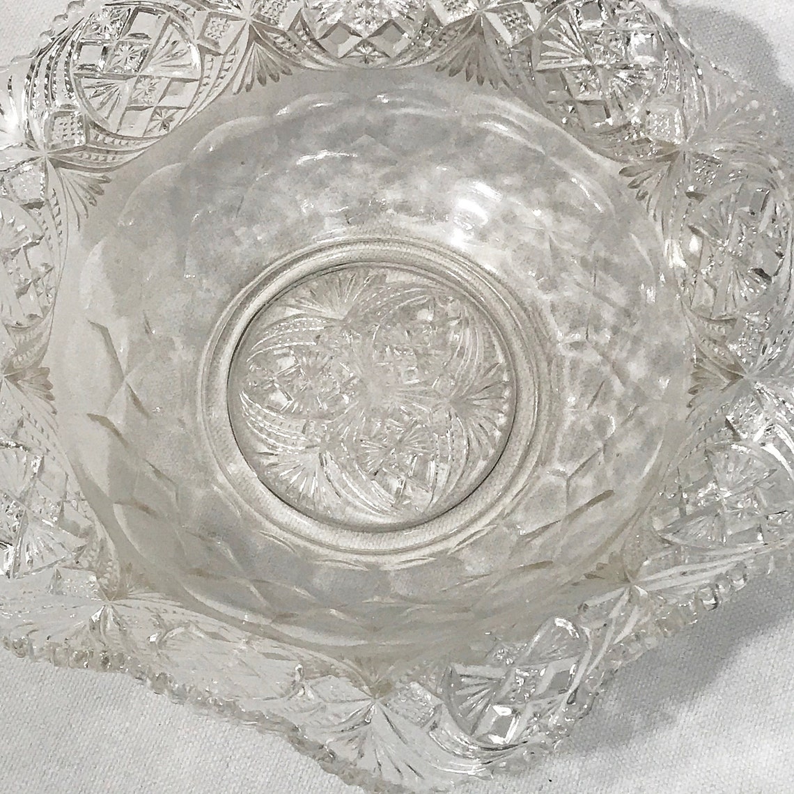 Rare Clear Depression Glass Fluted Candy Dish Etsy