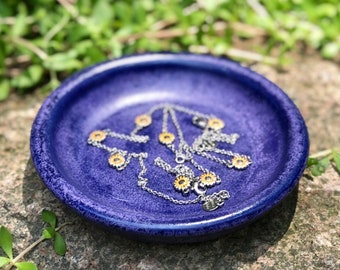 Ring Dish, Ring Holder, Ceramic Jewelry Holder, Pottery Dish, Ceramic Trinket Bowl, Jewelry Dish, Gifts for Women, Purple Decor