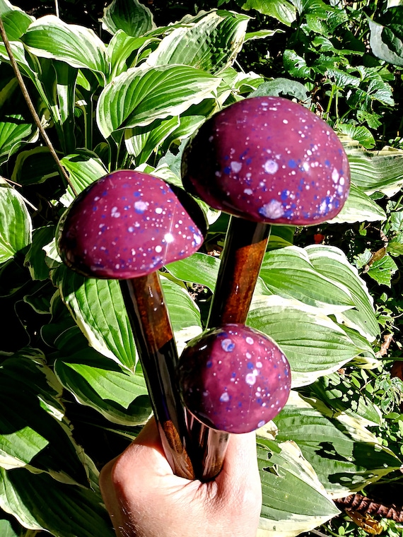 Garden Mushroom Stakes Outdoor Decor Ceramic Garden Mushroom Stakes Outdoor, Ceramic Mushrooms For The Garden