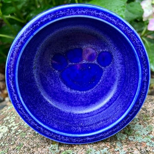 Ceramic Dog Bowl, Food Water Dish for Dogs, Stoneware Pottery Dog Cat Dishes, Pet Supplies, Pet Food Bowl, Feeding Pets, Handmade Blue