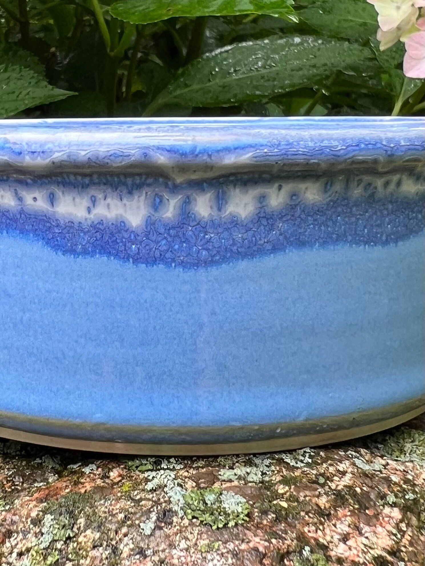 Blue Ceramic Dog Bowl | Handmade Stoneware Pet Dish With Paw Print - Etsy