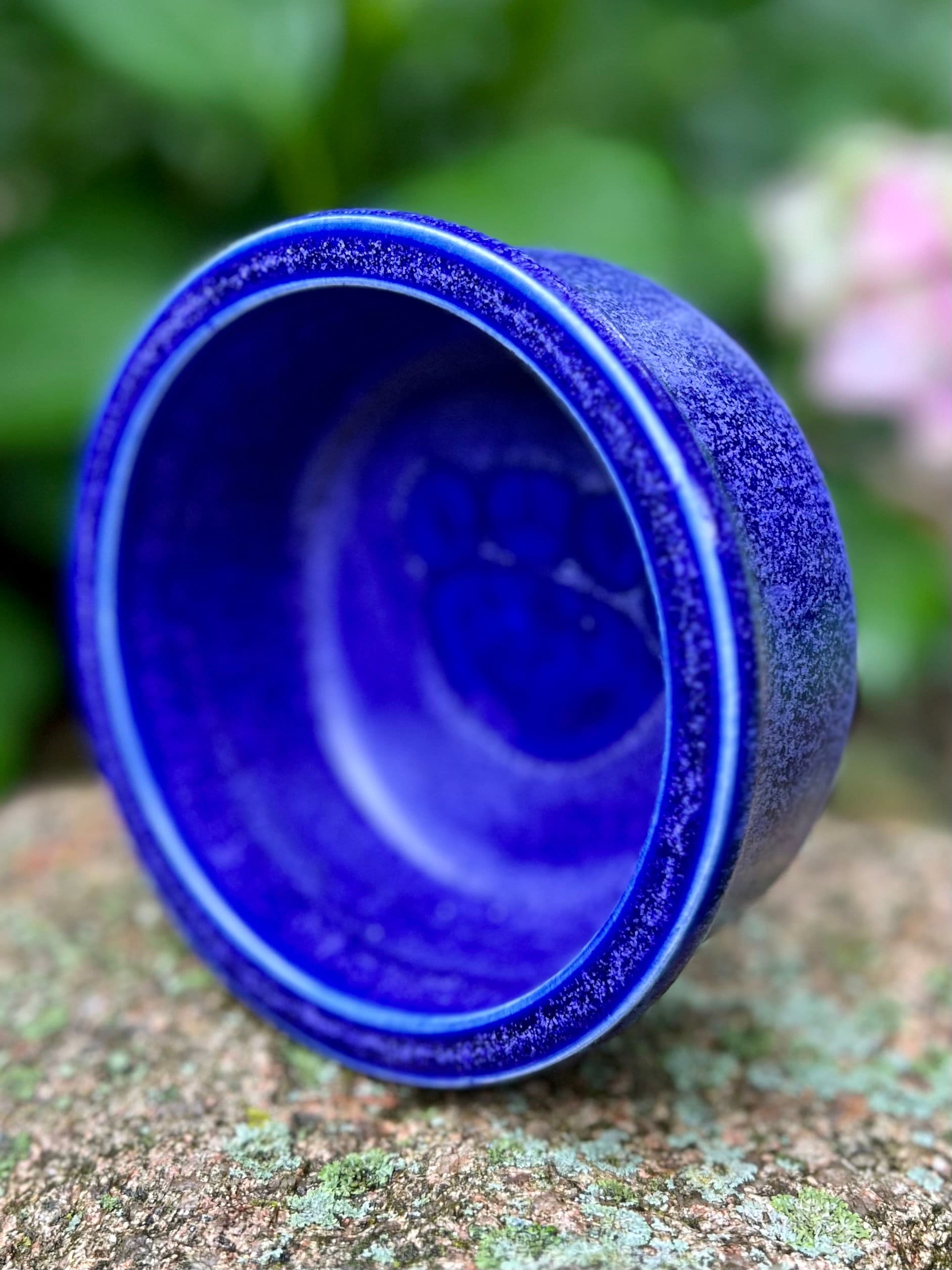 Ceramic Dog Bowl in Blue: Handmade Stoneware Pottery With Paw Print - Etsy